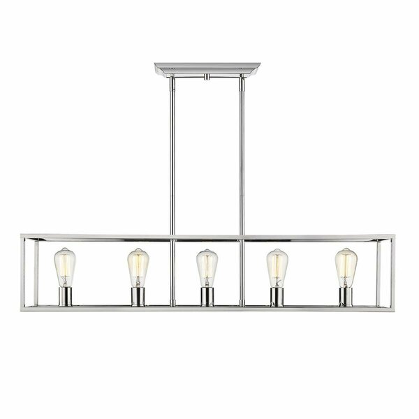 Golden Lighting 5 Light Linear Pendant, Chrome 2072-LP CH